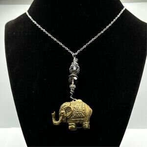 Gold & Silver Elephant Necklace